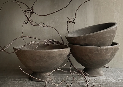 Spatscherm "houten schaaltjes" 60x90